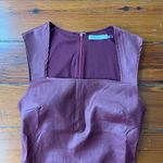 idem Ditto Faux Leather Burgandy Square Neck 90s Mini Dress - Sz S 💚🎀 Photo 8