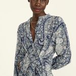 J.Crew Tie-Front Paisley Silk Shirtdress Photo 0