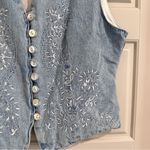Rafaella  Vintage Denim Embroidered Vest Size Large Photo 3