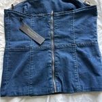 Emerson Lang Denim Strapless Top Large NWT Blue Photo 3