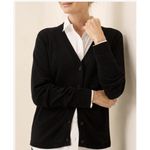 Pact  Classic Fine Knit Cardigan Sweater Black Heather Size XL  Cotton Photo 1