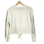 Hollister  White Tie Front Checker Sleeve Long Sleeve T-Shirt S Photo 1