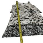 Style & Co NEW . Black Brown White Geometric Print Tiered Dress Artsy Lagenlook L Photo 9