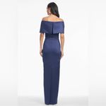 Sachin + Babi NWOT  Viveca off shoulder draped gown in night sky navy sz 8 Photo 1
