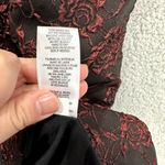 Donna Ricco  Sheath Dress Black Red Floral 3D Rose Dark Feminine Romantic Size 14 Photo 7