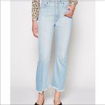 Joie  Charan Raw Hem High Rise Straight Jeans Light Wash Size 26 Photo 3