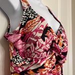 Women's Vintage VTG ALIA Floral Skirt Swimsuit Pink Black Size 16/36 EUC #7332 Photo 4