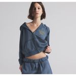 SKIMS  Lightweight Fleece Zip Up Hoodie Blue "Paradise Valley" Photo 1