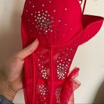 Victoria's Secret Victoria’s Secret Merry Widow Red Rhinestone Corset 34D Photo 5