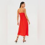 Emerson Fry Grenadine Amy Sundress Size M NWT Red Midi Dress Viscose Slit USA Size M Photo 2