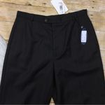 Barry Bricken 100% Wool Pinstriped Hillary Pant NWT Size 10 Long Black Photo 3