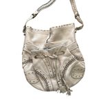 Cole Haan  Village Grommet Off White Leather Studded Hobo Shoulder Bag *RARE Photo 2