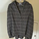 Impressions  EUC Women's Rustic Vineyard Tweed Linen Blend Top Black Size S Photo 1