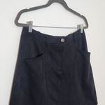 Philosophy Faux Suede Black Mini Skirt Size 12 Black Mini Skirt Photo 2