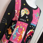 Vintage Zodiac Novelty Sweater Black Photo 4