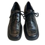 Naturalizer Vintage  Square Toe Chunky Heel Lace Up Leather Oxford, Sz 6 Photo 5