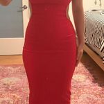 Pretty Little Thing Red Open Back Maxi Dress Size 4 Photo 0