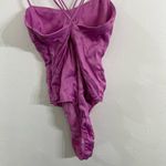 ZARA Womens Pink SATIN-EFFECT STRAPPY BODYSUIT Size Small Photo 6