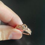 Rose Gold Heart Crown Ring Size 9 Photo 5