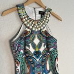Laundry by Shelli Segal  Dress Brunch Shower Paisley Beaded Halter Preppy Photo 2