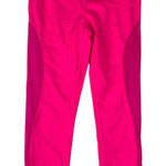 Good American  size 2 xs hot pink crop leggings mesh cutout athletic prep Photo 0