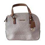 Calvin Klein Signature Logo Round Satchel Handbag Purse Bag Crossbody Zip Top Photo 0