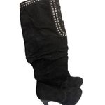 Saks 5th Avenue Saks Fifth Avenue Collection Black Suede studded Boots Photo 3