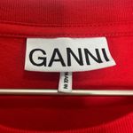 Ganni  Red Logo Graphic T-Shirt Women’s Small Photo 4