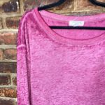 Treasure & Bond  Fuchsia Pink Bell Sleeve Lightweight Sweatshirt Women's Medium Photo 2