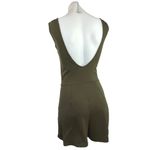 Melville Green Sleeveless Pleated Open Back Stretch Romper Shorts Jumpsuit Sz S Photo 1