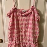 Fashion Bug Cinched waist pink plaid Tank Top size large Photo 0