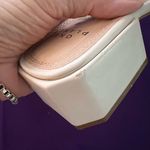 Qupid size 6 cream colored Woven Strap Slide Heeled Sandals EUC No box Photo 8