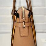 Michael Kors Honeycomb Multi Mercer Satchel Pebbled Leather Belt Purse Photo 4