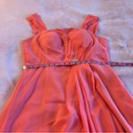 NWOT coral sleeveless formal dress with sheer jacket rhinestone brooch size 10 Pink Photo 8