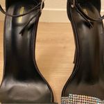 Pretty Little Thing  Black Satin Rhinestone Bow Sexy Stilettos Womens Size 9 Photo 11