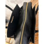 Michael Kors  Mercer Black Pebbled Leather Belted Satchel Handbag Crossbody Lux Photo 9