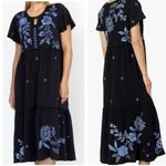 Johnny Was heavily embroidered Lyra Tiered Ruffled Knit Dress Photo 1