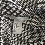 H&M  Black White Houndstooth Bell Sleeve Swan Brooch Dress Size 8 Photo 4