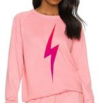 Aviator Nation Bolt Fade Crew Pullover Sweatshirt Petal Pink Purple Medium M Photo 0