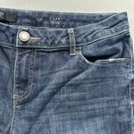 Simply Vera Wang Women’s Blue Dark Wash 10P Petite Mid Rise Capri Stretch Denim Photo 2