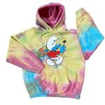 Artistic Smurf Tie Dye Peyo Hoodie Sweatshirt Size M Photo 0