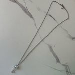 Swavorski Swarovski Crystal Key Pendant Silver Plated Necklace Photo 3