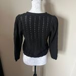 Aritzia Wilfred Cardigan Sweater Black Womens Long Sleeve Button Up Large Photo 4