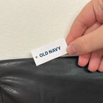 Old Navy  Women’s High-Waisted Faux-Leather Front Panel Leggings BlackJack sz M Photo 7