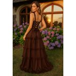 Show Me Your Mumu Lady Corset Dress in Chocolate Luxe Satin XL NWT Photo 1
