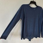 Beyond Yoga  Featherweight Blue Heather Women's Size XS Long Sleeve Open Tie Back Photo 1