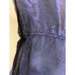 Vintage Navy Blue ? Taffeta 50s 60s Dress Handmade Ruched Bodice Size XS Photo 8