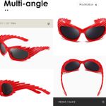 Wrap Around Sunglasses Womens men Swift Oval Trendy Futuristic Sport Shades Y2K Sun Glasses Photo 4