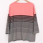 Talbots Woman Coral Black Striped Sweater Nautical Coastal Preppy Plus Size 3X Photo 3