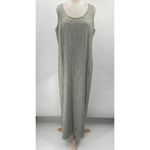 Vintage Scala Beaded Gown Matching Set Semi Sheer Duster Silver Plus Womens 1X Photo 12